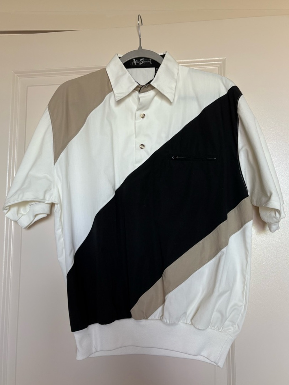 Alan Stuart Vintage 80s 90s Colorblock Polo Size Medium
